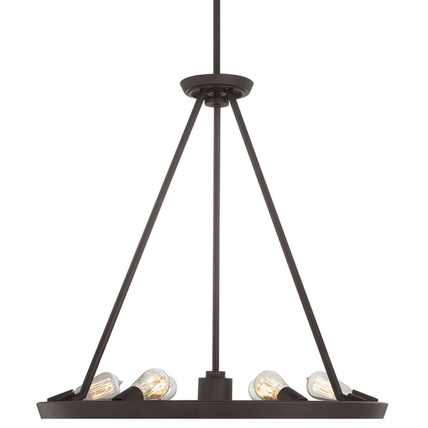 LAMPA sufitowa THEATER ROW QZ-THEATER-ROW6IS Elstead QUOIZEL industrialna OPRAWA plafon koło srebrne