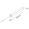 Szynowy zasilacz magnetyczny Slim Magnetic ML2228  100W 24V biały