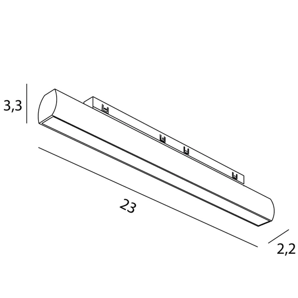 Obrotowa lampa sufitowa magnetyczna Zigbee MAX N0006Z LED 12W 3000K czarna