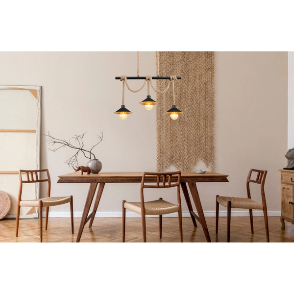 Lampa wisząca Diana 15690-3H loft do salonu czarna złota
