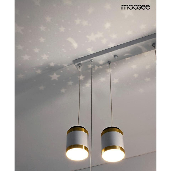Wisząca lampa ledowa Stars MSE010100343 Moosee 46W 3000K tuby białe złote