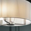 Materiałowa lampa wisząca Daley 60241 Endon abażur metal srebrny biały