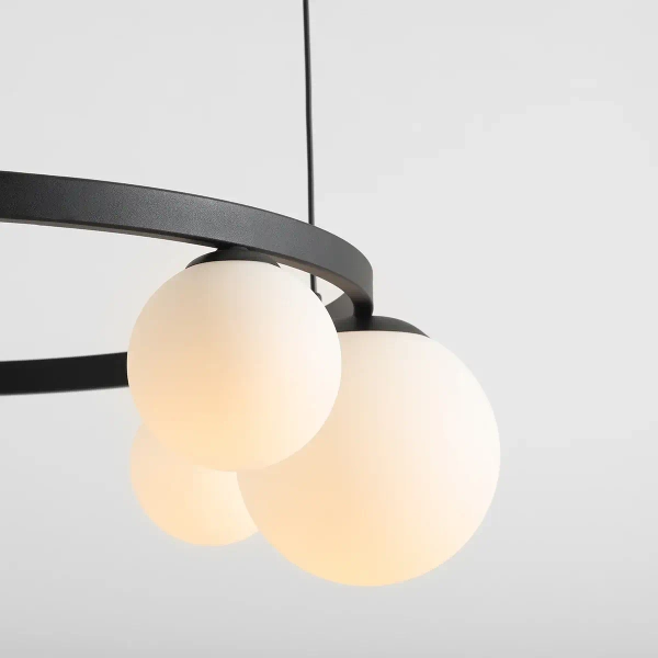 Molekułowa lampa ring Garda 1099F1_R Aldex wisząca czarny