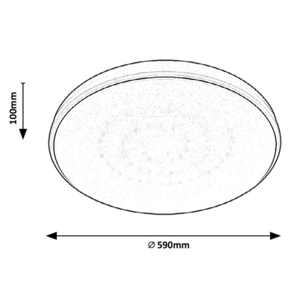 Nowoczesna LAMPA sufitowa BRUCE 2117 Rabalux okrągły plafon LED RGB 40W 3000K - 6000K nad łóżko chrom