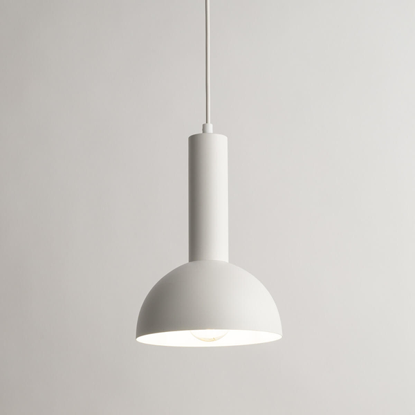 Kopułowa lampa zwisająca Vitrum 40812 Sigma pojedyncza biała