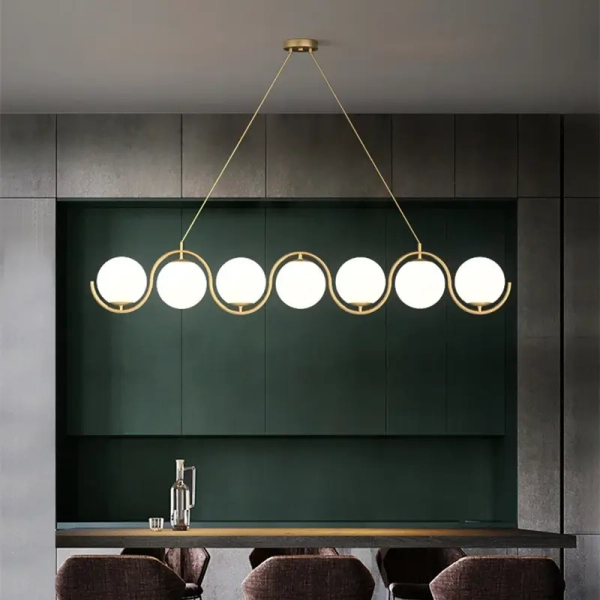 Kulisty żyrandol nad stół LUNARES CGLUNARES117 do jadalni złoty