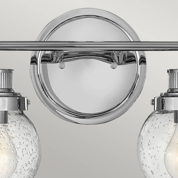 Lampa ścienna kulista Poppy QN-POPPY2-PC-BATH szklana IP44 chrom przezroczysty