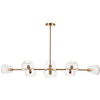 Lampa wisząca Cosmic ST-8954-P8 Step molekuły szklane przezroczyste złote