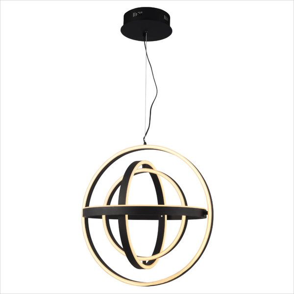 Metalowa Lampa wisząca Tess MD9203-4-3BD LED 3000K 52W okręgi czarna