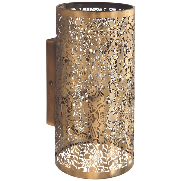 Metalowy kinkiet Secret Garden 70105 Endon tuba antyczny mosiądz