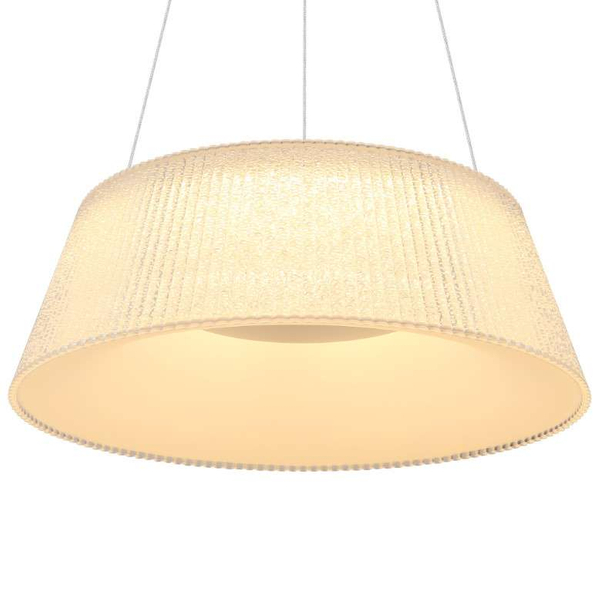LAMPA wisząca CROTONE 48801CH-45 Globo plisowana OPRAWA zwis LED 45W 3000K - 6000K kryształki biały przezroczysty