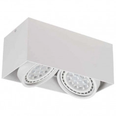 Natynkowa LAMPA sufitowa Cardi II Bianco Orlicki Design metalowa OPRAWA prostokątny spot biały