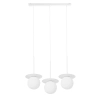 Potrójna wisząca lampa nad stół Borra BRB311PL kulista szklana biały