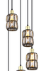 Wisząca lampa Wolli 15761-5B crystal czarna przydymiona