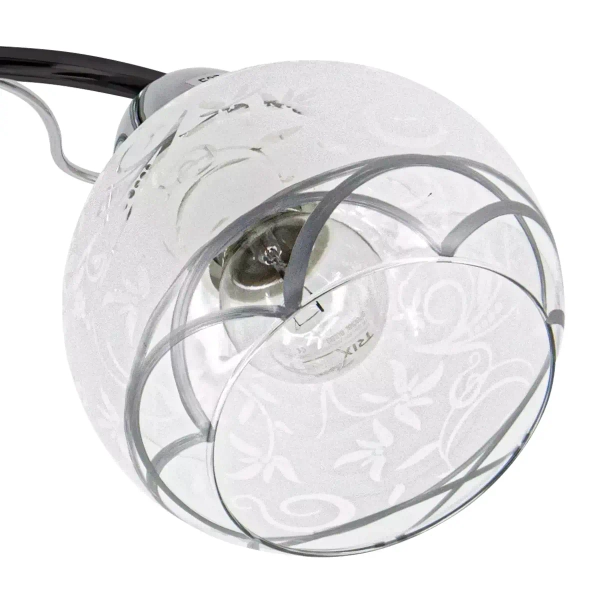 Klasyczna lampa sufitowa 2982/2 BL 8C do holu czarna chrom