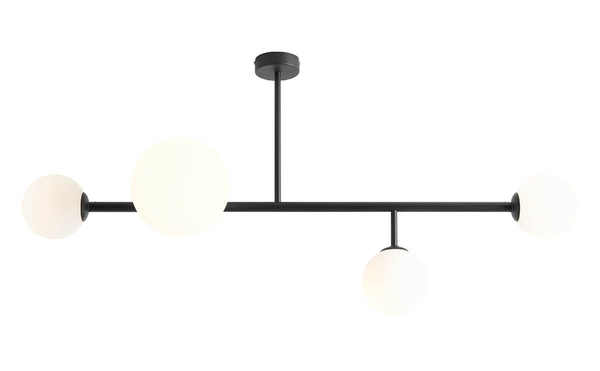 Lampa sufitowa Dione 1092PL_L1 molekuły białe czarne