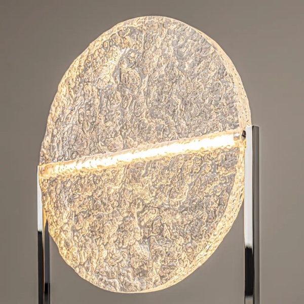 Okrągła lampa stołowa Mangata MOD387TL-L8CH3K LED 7W 3000K chrom