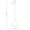 Stożkowa lampa wisząca CONO 6651 do salonu miętowy