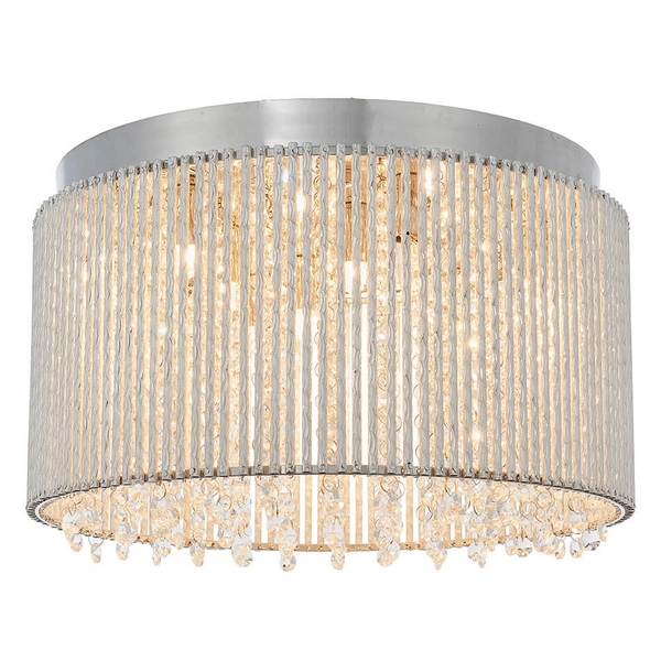 Sufitowa lampa kryształowa Galina 81980 okrągła glamour chrom przezroczysty