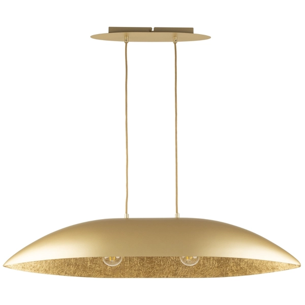 Wisząca lampa z kloszem Gondola M 40641 Sigma do salonu złota