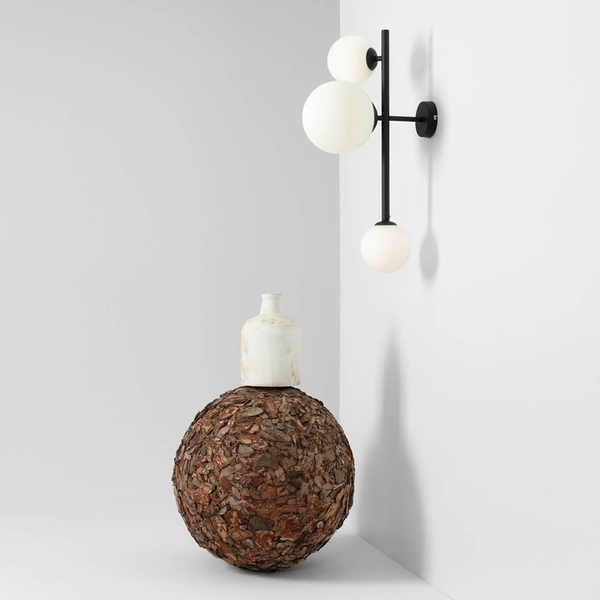 Loftowy kinkiet DIONE 1092Y1 Aldex szklane kule lampa ścienna czarna
