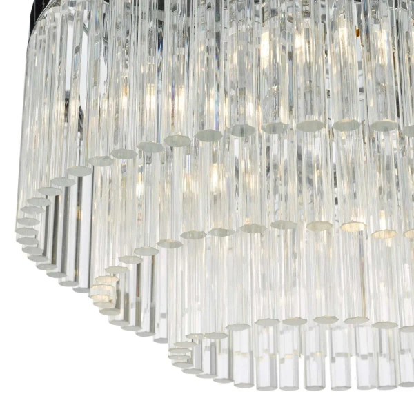 Kryształowy plafon Logan LOG5408 glamour okrągły chrom
