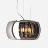 Wisząca lampa CRYSTAL P0076-06X-F4FZ szklana glamour z kryształkami chrom