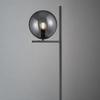Stojąca LAMPA podłogowa NYXIS DL142402000 Trio modernistyczna OPRAWA szklana kula grafitowa przydymiona