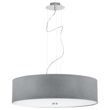 LAMPA wisząca 6773 Nowodvorski abażurowa OPRAWA okrągły zwis szara