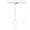 Zwis lampa do 3-obwodowego systemu szynowego CTLS 11295 Nowodvorski czarna biała