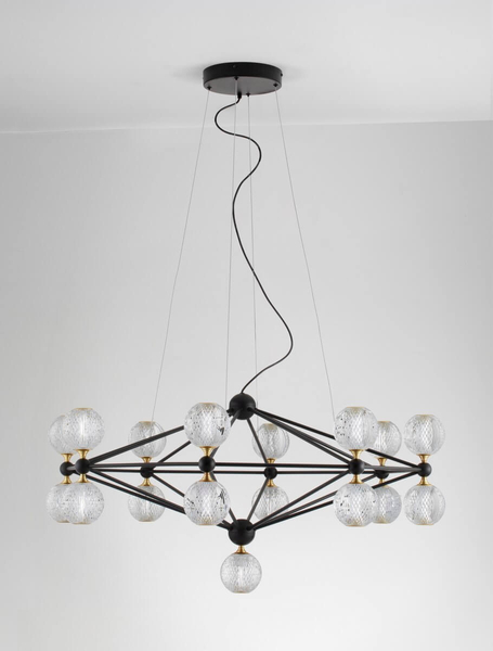 Modernistyczna lampa wisząca BOYA LE42740 LED 78W 3200K do holu czarna