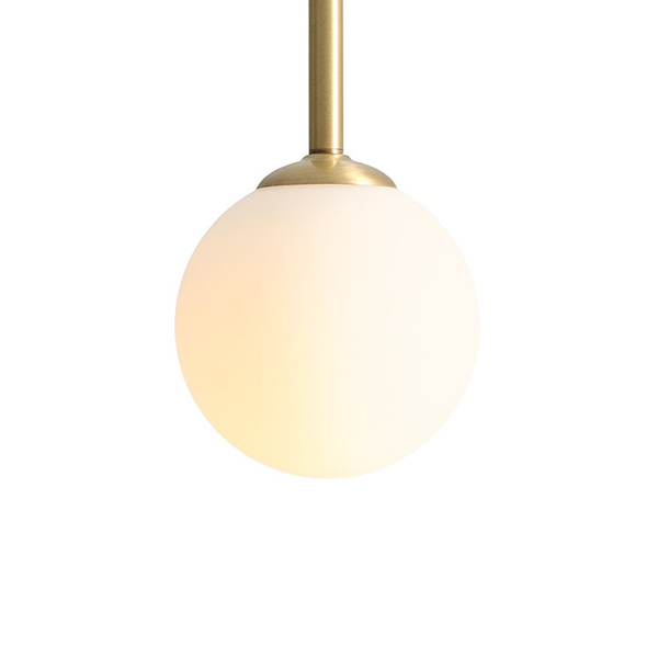 Przysufitowa lampa sufitowa PINNE 1080PL_G40_S kula szklana biała złota