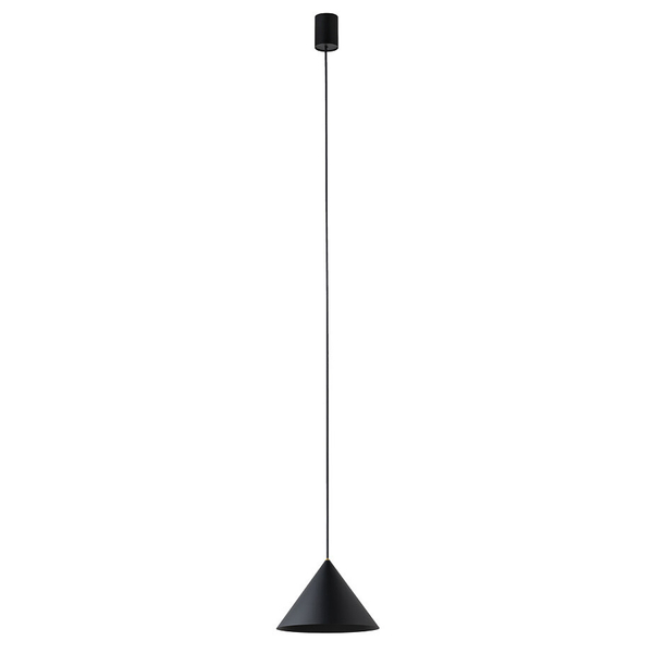 Stożkowa lampa wisząca Zenith 7996 nowoczesna czarna do pokoju