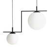 Lampa wisząca ZAC 1038H1_2 Aldex salonowy zwis szklany czarny