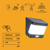 Lampa ścienna z czujnikiem ruchu TRY 6939101330 LED 8W 5000K IP54 czarny