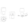 Nocna lampa stołowa Luxor R50621079 abażurowa lampka czarno złota