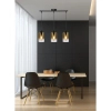 Wisząca lampa szklana Aspra 33-16270 bursztynowy przezroczysty czarny