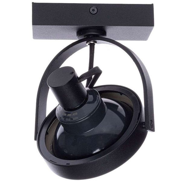 Natynkowa LAMPA sufitowa LUGAR ML5704 Milagro okrągła OPRAWA metalowy spot reflektorek regulowany czarny