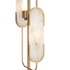 Lampa podłogowa z wtyczką do salonu złota szklana Marmo OUTLET