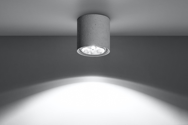 Downlight LAMPA sufitowa SL.0645 betonowa OPRAWA spot tuba szara