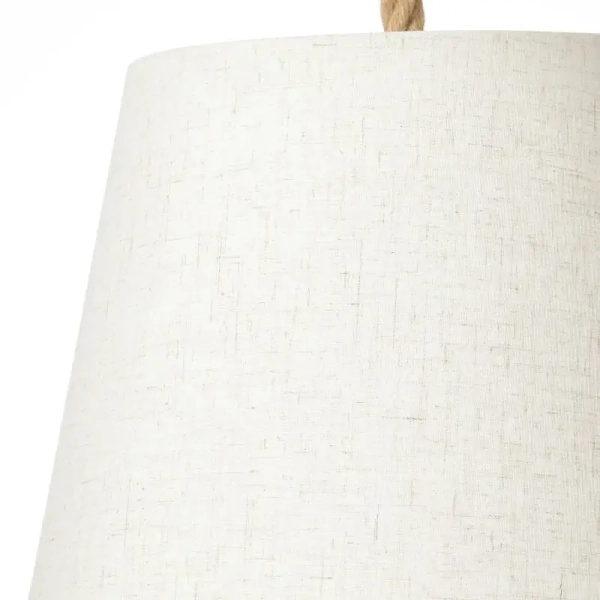 Wisząca lampa abażurowa Sailor 99194/09 marynistyczna biała brązowa