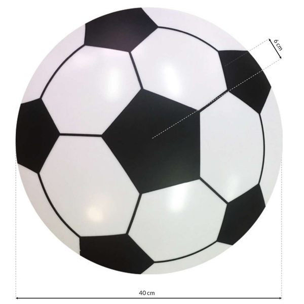 Dziecięca LAMPA sufitowa BALL ML6179 Milagro metalowa OPRAWA piłka nożna LED 18W 4000K plafon biały czarny