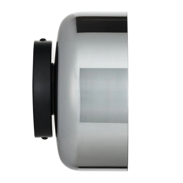 Kinkiet ścienny art deco DONUT ST-5072W czarny dymiony metalowy szklany LED 6W do holu