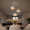 Skandynawska lampa wisząca OSTIA 1744 biała 3xE27 potrójna do salonu