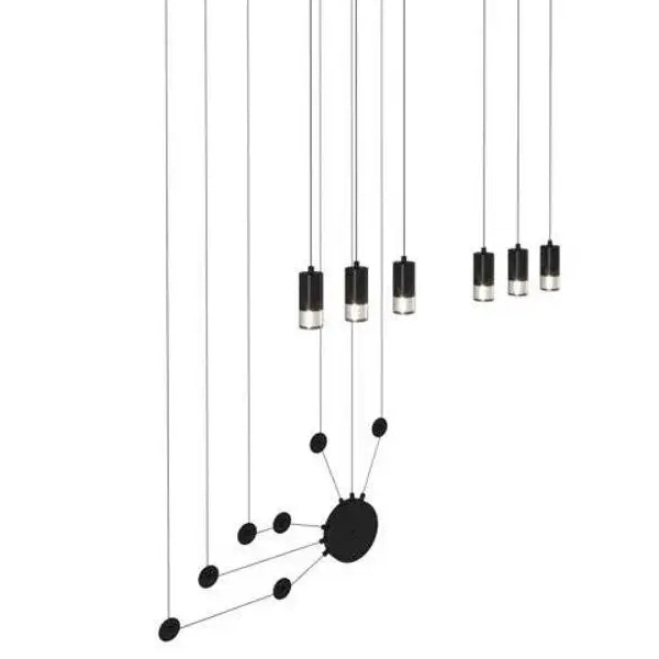 Designerski kinkiet Linea XT012-6W Step podwieszany do sufitu czarny
