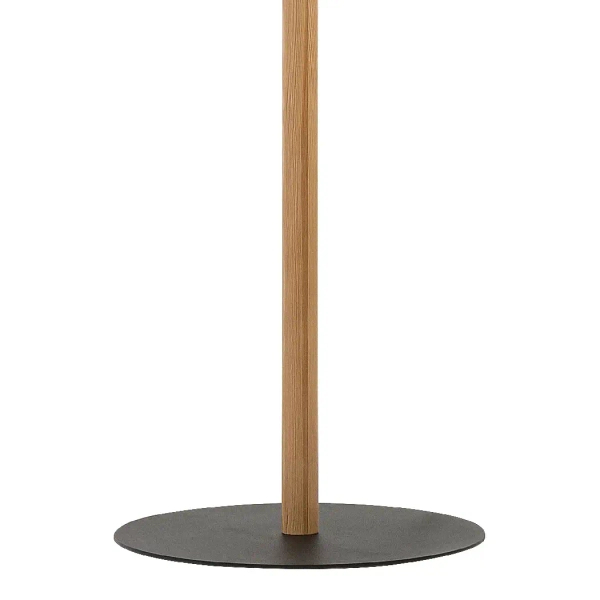 Podłogowa lniana lampa Eco 5597 tuba sosna biały beżowy