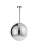Wisząca lampa loftowa Caleta kula do holu chrom przydymiona