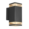 Metalowy kinkiet ścienny Elm 45331003 IP44 ogrodowy czarny