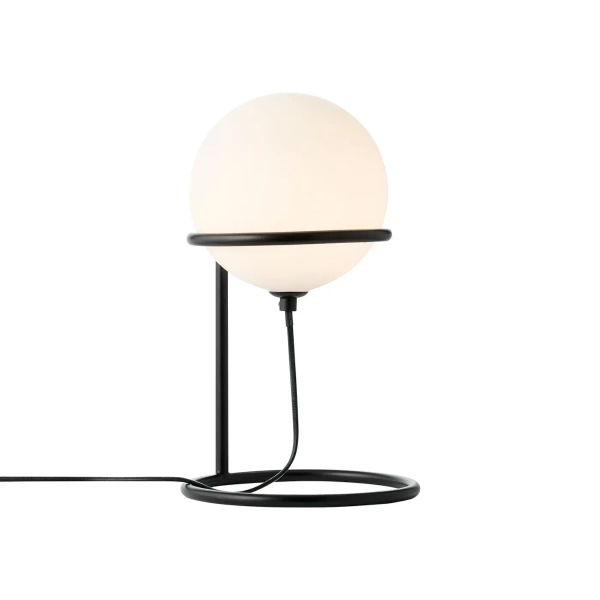 Stolikowa lampa okrągła Wilson 2412575003 biała czarna