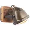 Rustykalna lampa ścienna Carmen 72010/84 regulowana stal drewno